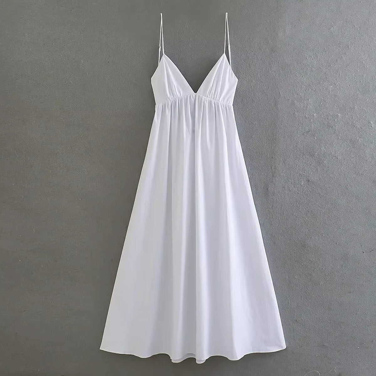 White Women Sundress Backless Sexy Casual Beach Vestidos Maxi Long A-Line Fashion Holiday New Dress