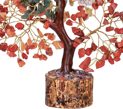 Crystals - Crystals and Healing Stones - Chakra Tree of Life - Crystal Tree for Positive Energy - Meditation Accessories - Feng Shui Decor - Crystal Gifts - Chakra Decor - Meditation Gifts